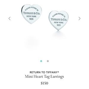 Return to Tiffany mini heart tag earrings
